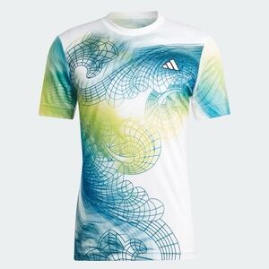 Adidas Men's Tennis Printed AEROREADY FreeLift Pro Tee Sz XL